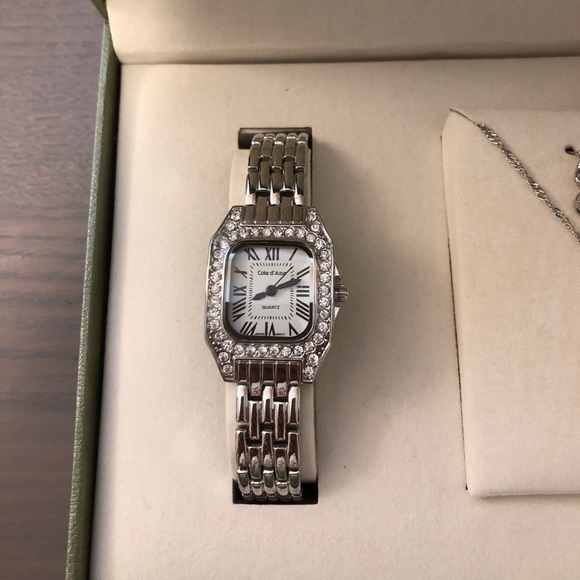 Cote d’azur watch earring necklace set NWT - Picture 3 of 5